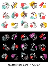 Fruits 50's icons