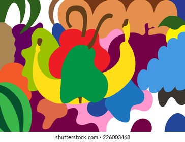 fruits - abstract background
