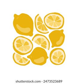 Frutas Elementos abstractos. Composición alimentaria y saludable. Moderno estilo minimalista Matisse de moda. Cartel de frutas, inviten. Disposiciones de Vector para diseño de tarjeta de felicitación o invitación