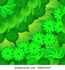 fruits abstract green background