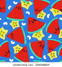 Obst abstraktes Muster Design, Farbiger Sommer.