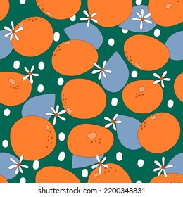 fruits abstract pattern design, Tropical color style.