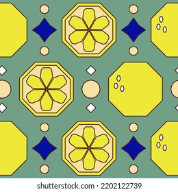 fruits abstract pattern design, Tropical color.