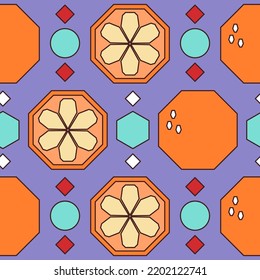 fruits abstract pattern design, Tropical summer color.
