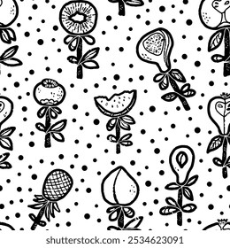 Frutas textura Abstractas estilizado sin fisuras patrón rapport Vector