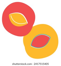 Fruits abstract vector. Exotic fruits banner cartoon flat style. Can be use for restaurants menu, cover, packaging.