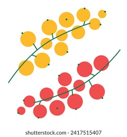 Fruits abstract vector. Exotic fruits banner cartoon flat style. Can be use for restaurants menu, cover, packaging.