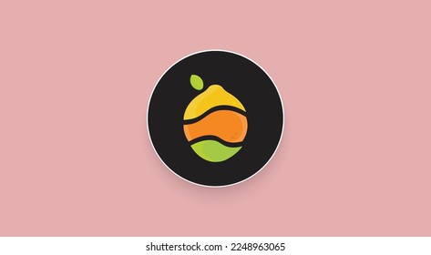 Fruit's Adventures, FRUIT cryptocurrency logo on isolated background with copy space. 3d vector illustration of Fruit's Adventures, FRUIT token icon banner design concept.