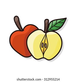 fruits apple doodle
