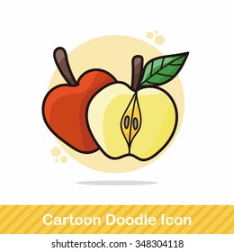 fruits apple doodle