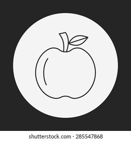fruits apple line icon