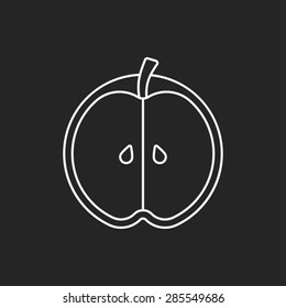 fruits apple line icon