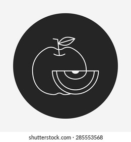 fruits apple line icon