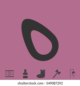 Fruits Avocado icon flat. Simple vector grey pictogram and bonus symbol