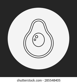 fruits Avocado line icon