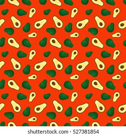 Fruits avocado seamless patterns vector