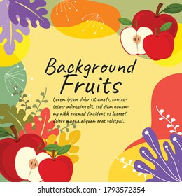 fruits background abstract banner apple concept illustration vector