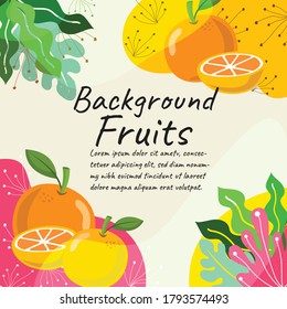 fruits background abstract banner oranges concept illustration vector