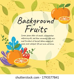 fruits background banner oranges concept illustration vector