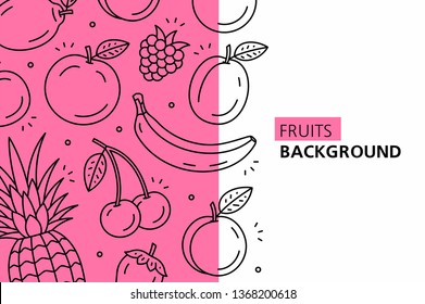 Fruits background. isolated on white background