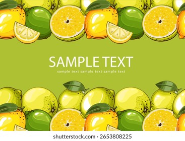 Fruits background. Organic Fruits banner design. Fruits layout.  Farmers market banner with fresh fruits. Local food. Agricultural Harvest Hand Drawn Poster. Marketing and advertisement template