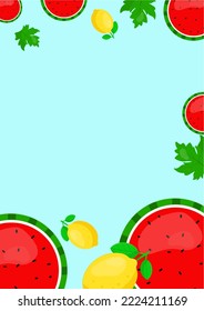 Fruits Background Vector Colorful Style