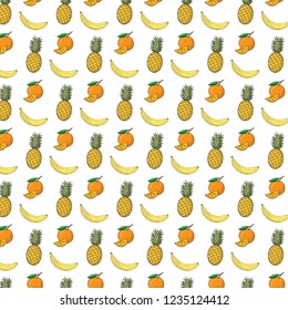 Fruits background. Vector illustration