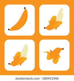 fruits banana design over yellow background vector illustration