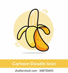fruits banana doodle