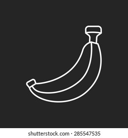fruits banana line icon