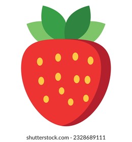 Fruits and berries. Flat style. The food is isolated. A set of flat icons.