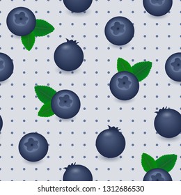 Fruits blueberries berries seamless pattern. Summer texture. Great for summer background, textile, wallpaper, wrapping paper, cover, website.1
