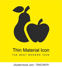 Fruits bright yellow material minimal icon or logo design