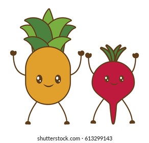 fruits cartoon icon