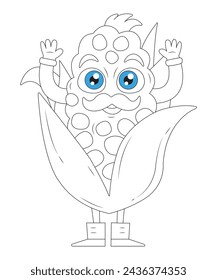 fruits character coloring page cute and beautiful