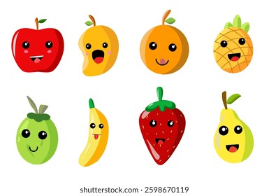 Fruits Character Illustration Element Set