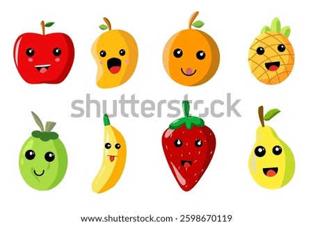 Fruits Character Illustration Element Set