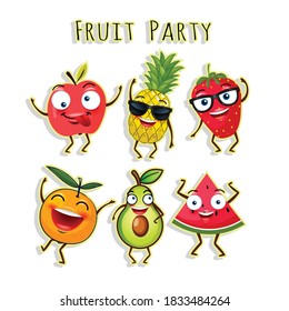Fruits character.Vector Illustration.
T-Shirt Design/Sticker.