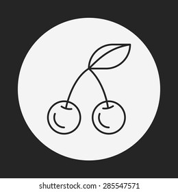 fruits cherry line icon