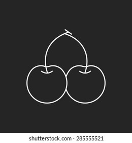 fruits cherry line icon
