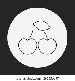 fruits cherry line icon