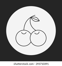 fruits cherry line icon