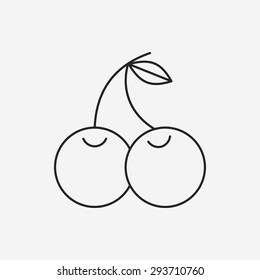 fruits cherry line icon
