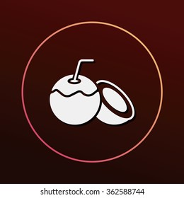 fruits coconut icon