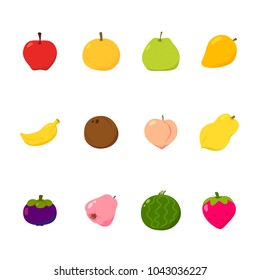 Fruits collection. icon, sticker...