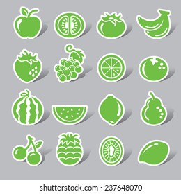 Fruits Color Icon Label