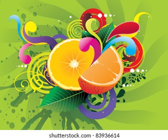 fruits color vector illustration