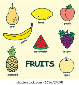 fruits colorful vector icon logo