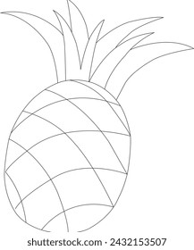 fruits coloring image for kids