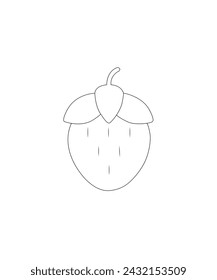 fruits coloring image for kids